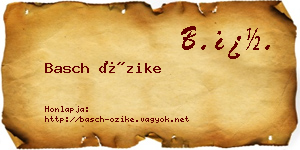 Basch Őzike névjegykártya